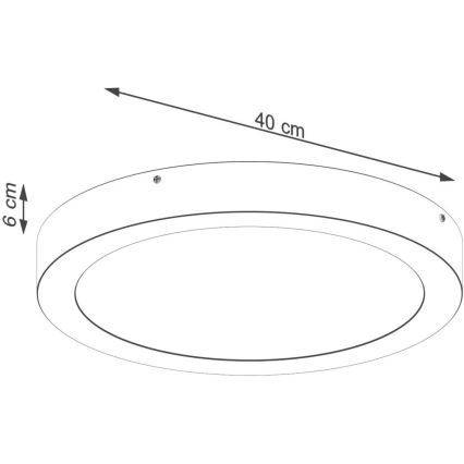LED stropna svjetiljka ONYX LED/32W/230V, Ø 40 cm, crna