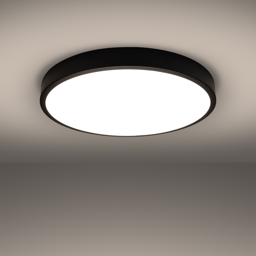 LED stropna svjetiljka ONYX LED/48W/230V Ø 60 cm crna