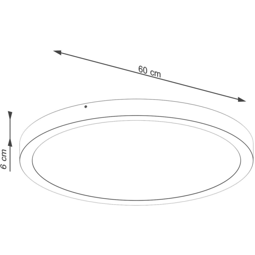 LED stropna svjetiljka ONYX LED/48W/230V Ø 60 cm crna