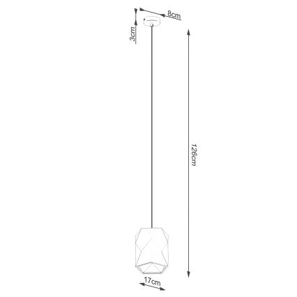 Luster na sajli GOBI 1xE27/15W/230V keramika
