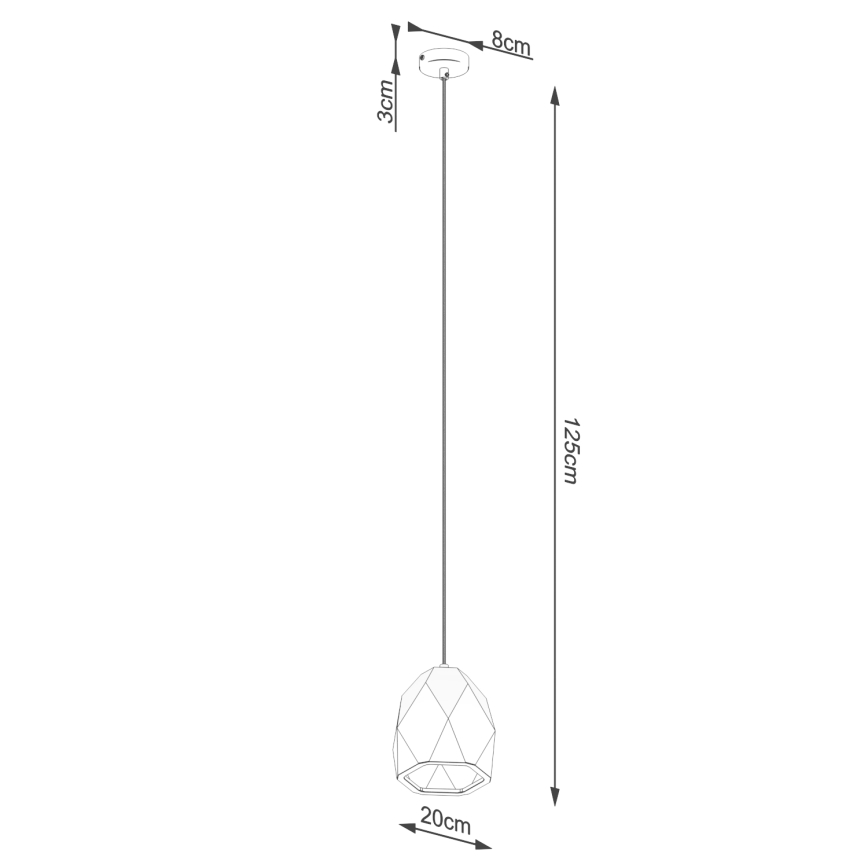 Luster na sajli MINT 1xE27/15W/230V keramika