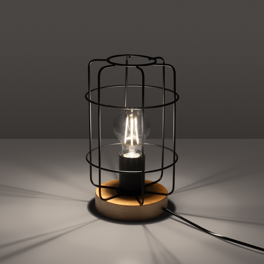 Stolna lampa GOTTO 1xE27/15W/230V crna/bukva