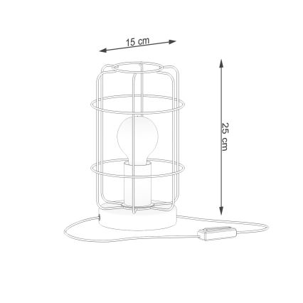 Stolna lampa GOTTO 1xE27/15W/230V crna/bukva