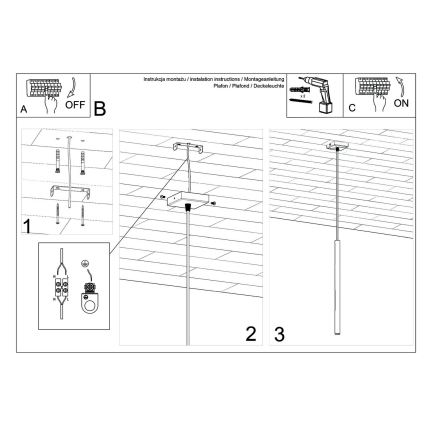 Luster na sajli PASTELO 1xG9/8W/230V beton