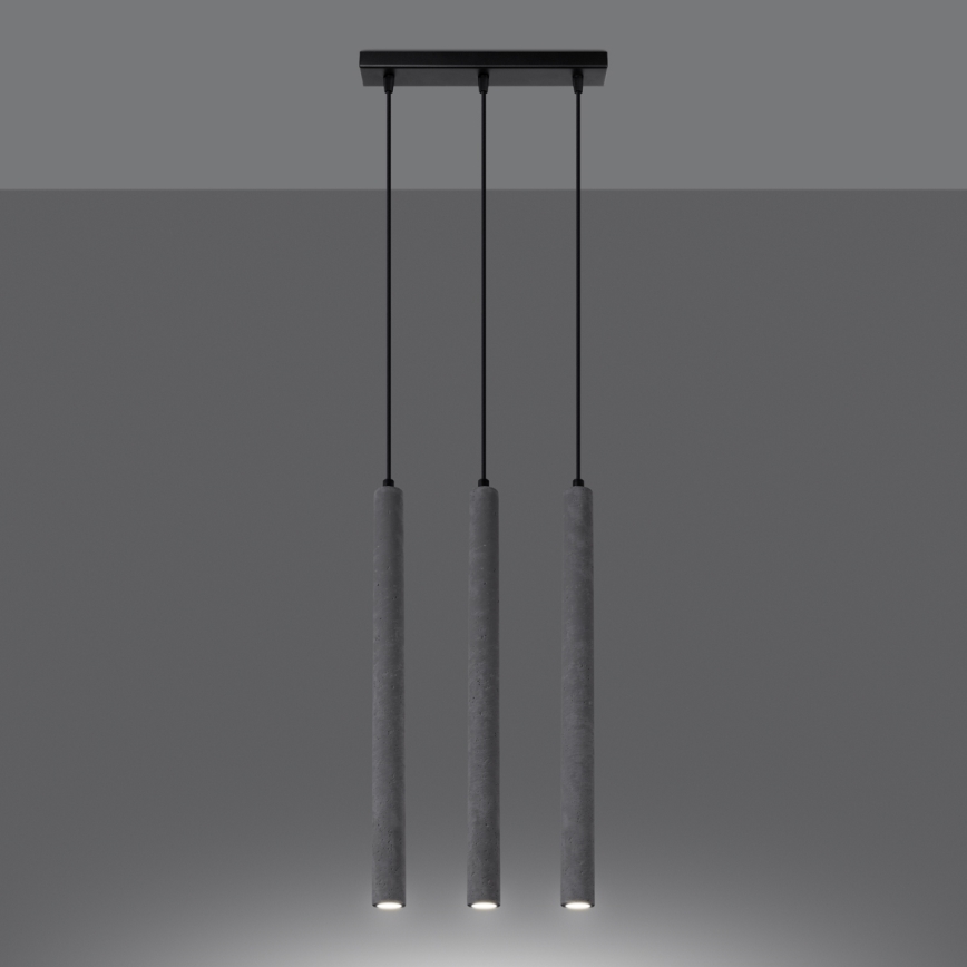 Luster na sajli PASTELO 3xG9/8W/230V beton