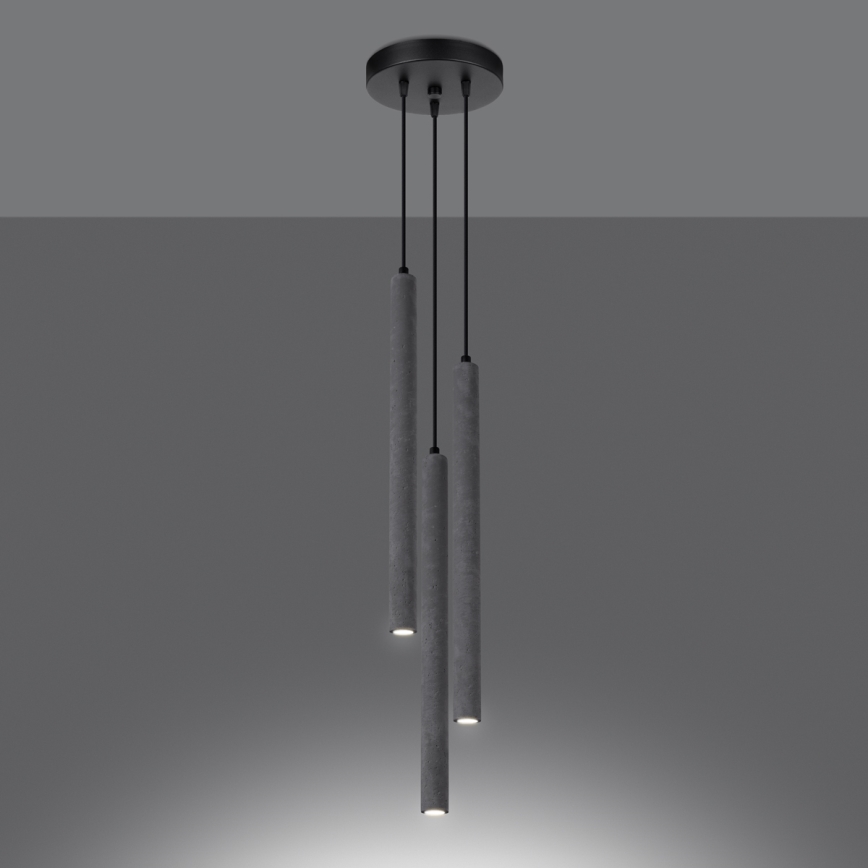 Luster na sajli PASTELO 3xG9/8W/230V beton