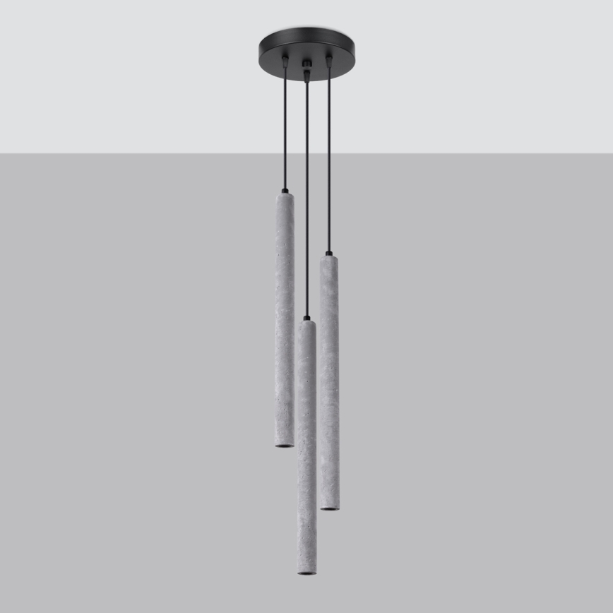Luster na sajli PASTELO 3xG9/8W/230V beton