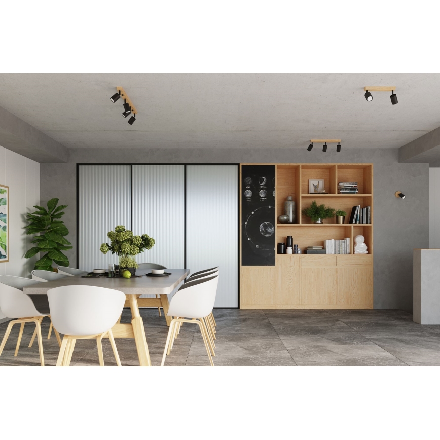 Reflektorska svjetiljka VERDO 4xGU10/10W/230V crna/bukva