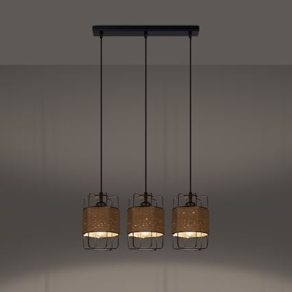 Luster na sajli GIZUR 3xE27/15W/230V