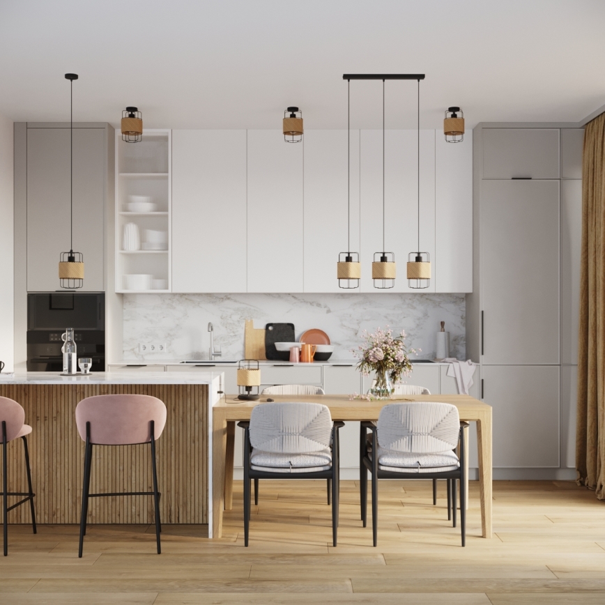 Luster na sajli GIZUR 3xE27/15W/230V