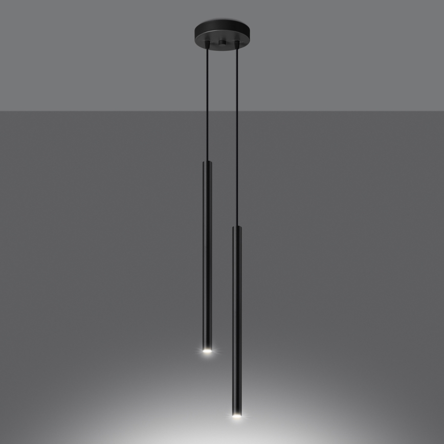 Luster na sajli PASTELO 2xG9/8W/230V crna