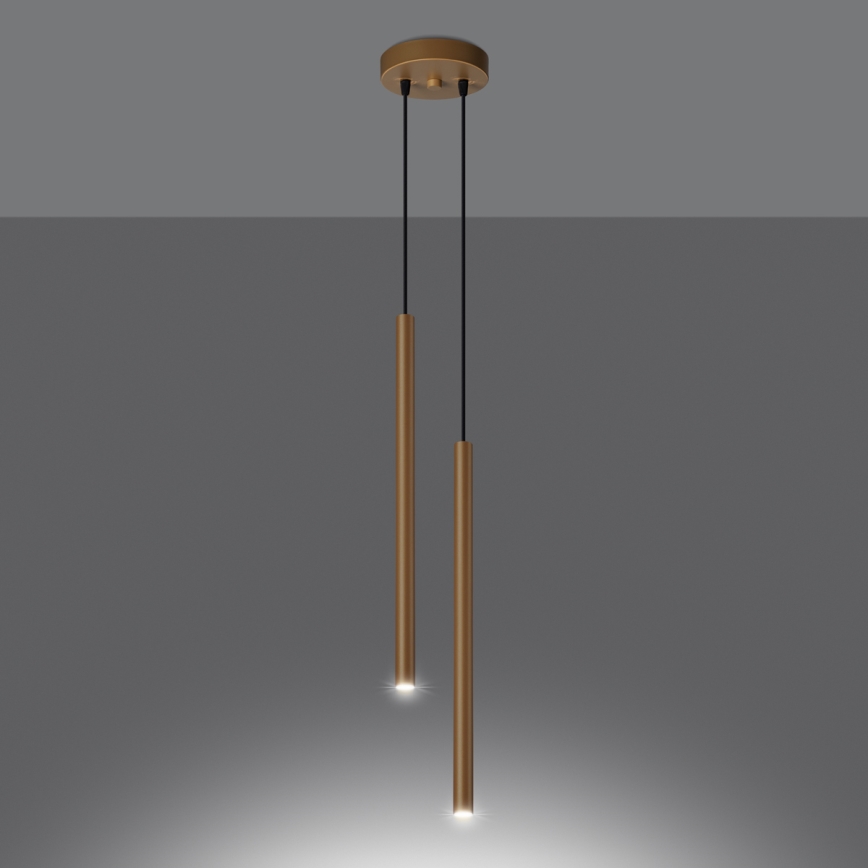 Luster na sajli PASTELO 2xG9/8W/230V zlatna