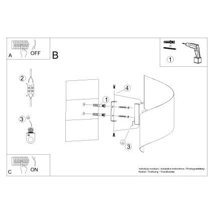 Zidna svjetiljka TALASSA 1xG9/8W/230V crna