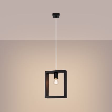 Luster na sajli ARIES 1xE27/15W/230V bukva/wenge