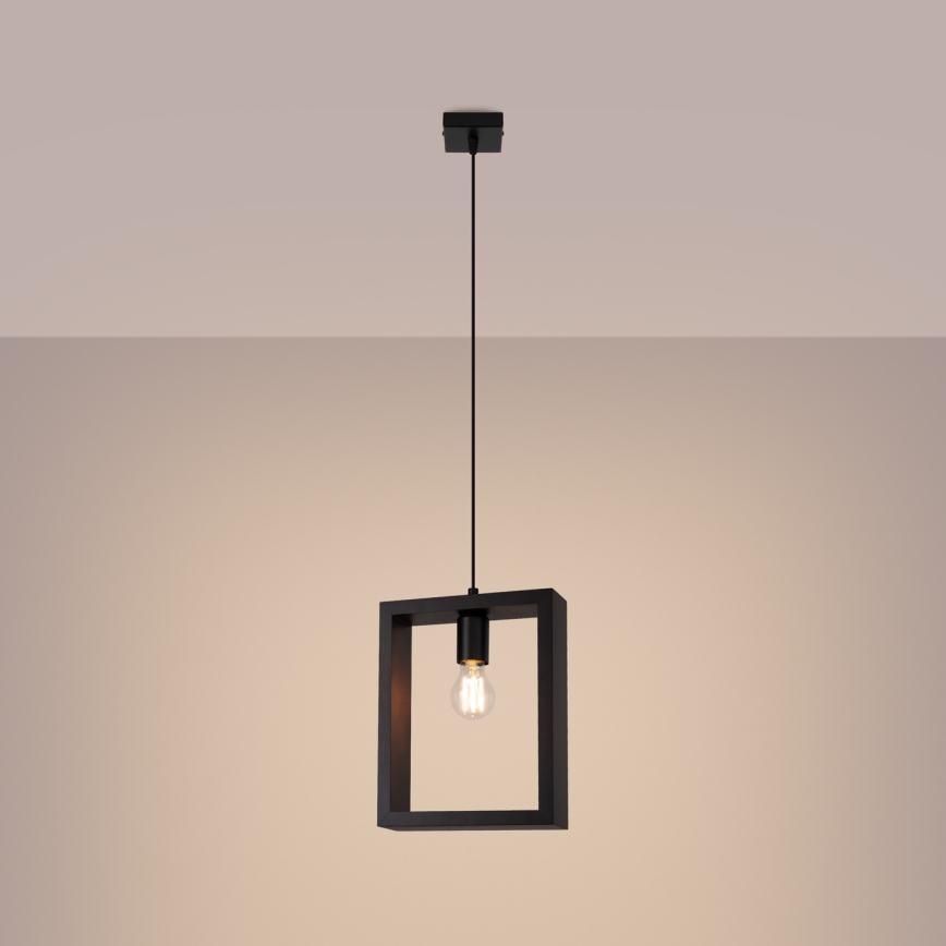 Luster na sajli ARIES 1xE27/15W/230V bukva/wenge