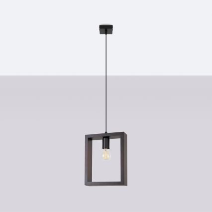 Luster na sajli ARIES 1xE27/15W/230V bukva/wenge