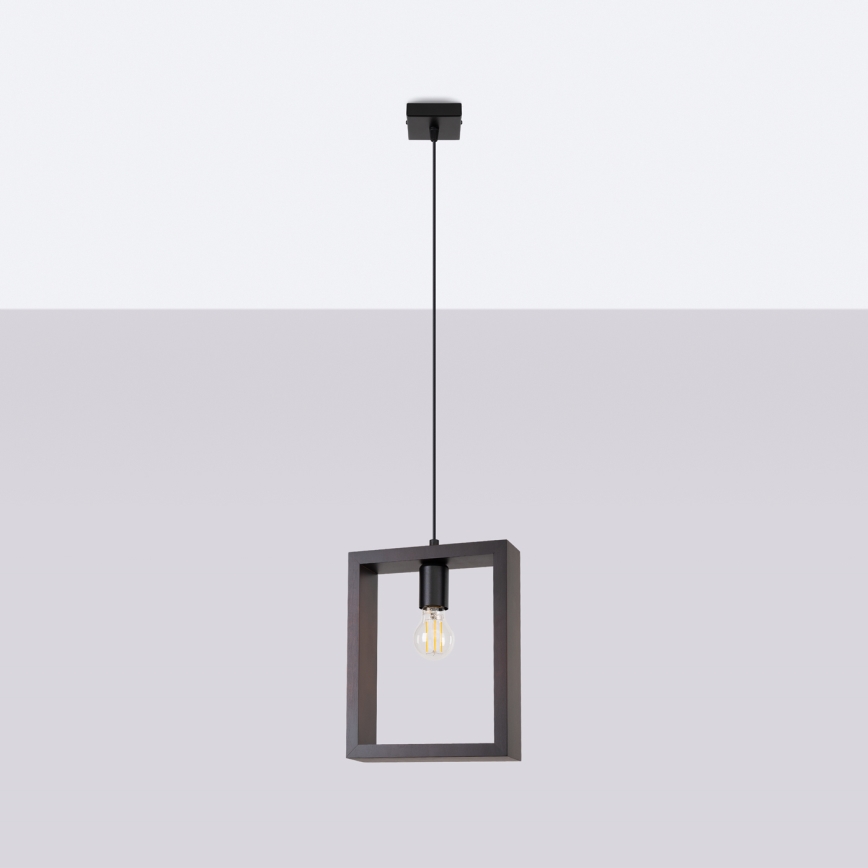 Luster na sajli ARIES 1xE27/15W/230V bukva/wenge
