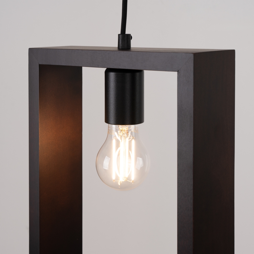 Luster na sajli ARIES 1xE27/15W/230V bukva/wenge