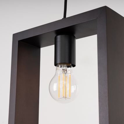 Luster na sajli ARIES 1xE27/15W/230V bukva/wenge
