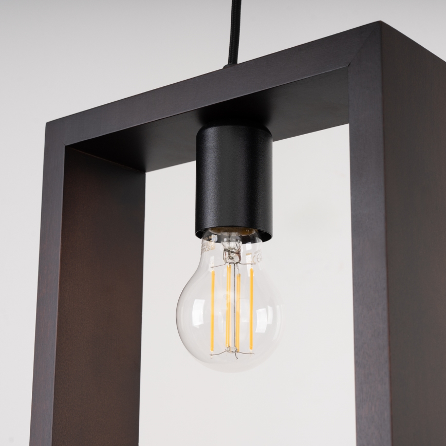 Luster na sajli ARIES 1xE27/15W/230V bukva/wenge