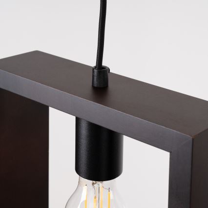 Luster na sajli ARIES 1xE27/15W/230V bukva/wenge