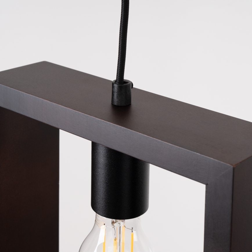 Luster na sajli ARIES 1xE27/15W/230V bukva/wenge