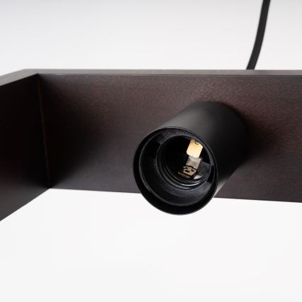 Luster na sajli ARIES 1xE27/15W/230V bukva/wenge