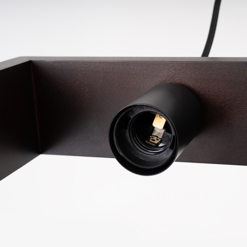 Luster na sajli ARIES 1xE27/15W/230V bukva/wenge