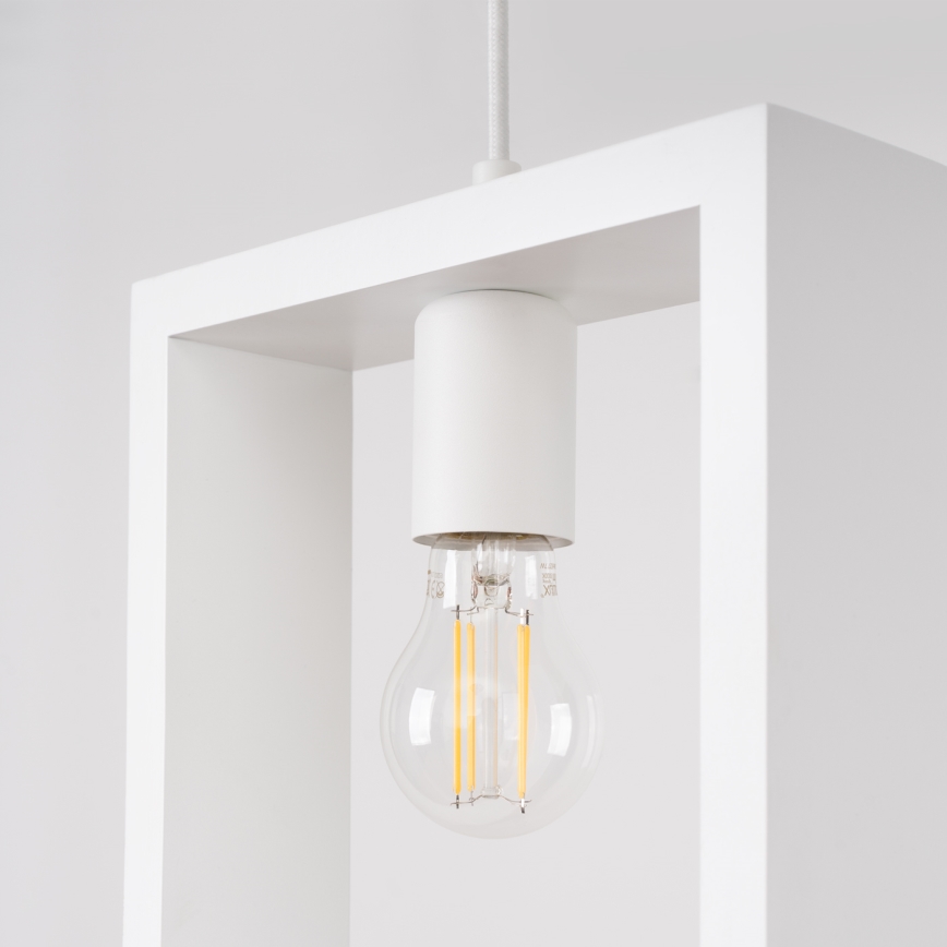 Luster na sajli ARIES 1xE27/15W/230V bukva/bijela