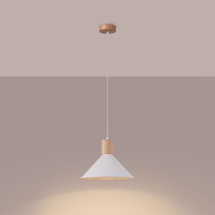 Luster na sajli JAGA 1xE27/15W/230V pr. 30 cm bijela
