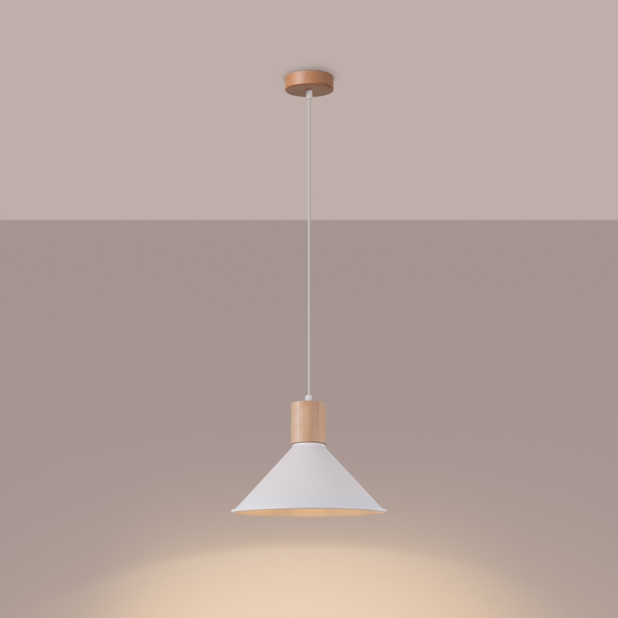 Luster na sajli JAGA 1xE27/15W/230V pr. 30 cm bijela