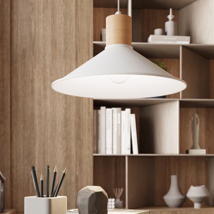 Luster na sajli JAGA 1xE27/15W/230V pr. 30 cm bijela