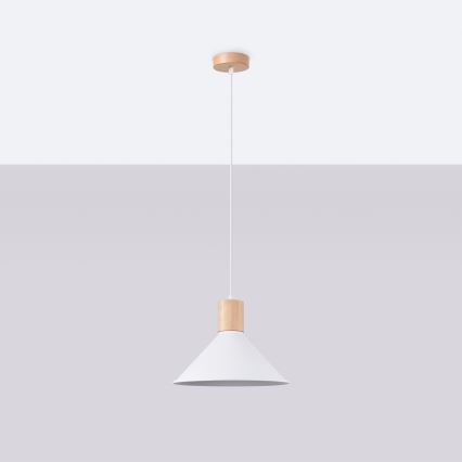 Luster na sajli JAGA 1xE27/15W/230V pr. 30 cm bijela