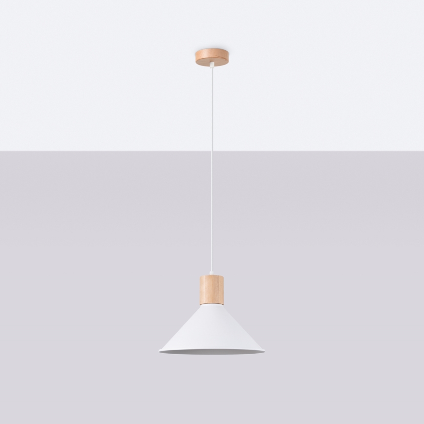 Luster na sajli JAGA 1xE27/15W/230V pr. 30 cm bijela