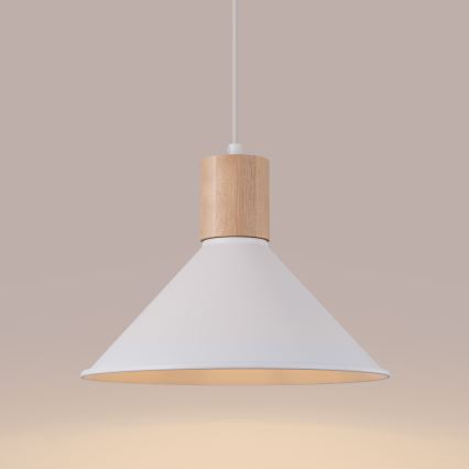 Luster na sajli JAGA 1xE27/15W/230V pr. 30 cm bijela
