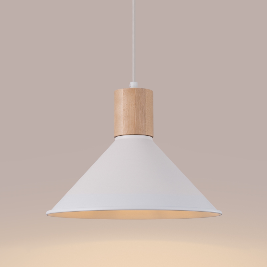 Luster na sajli JAGA 1xE27/15W/230V pr. 30 cm bijela