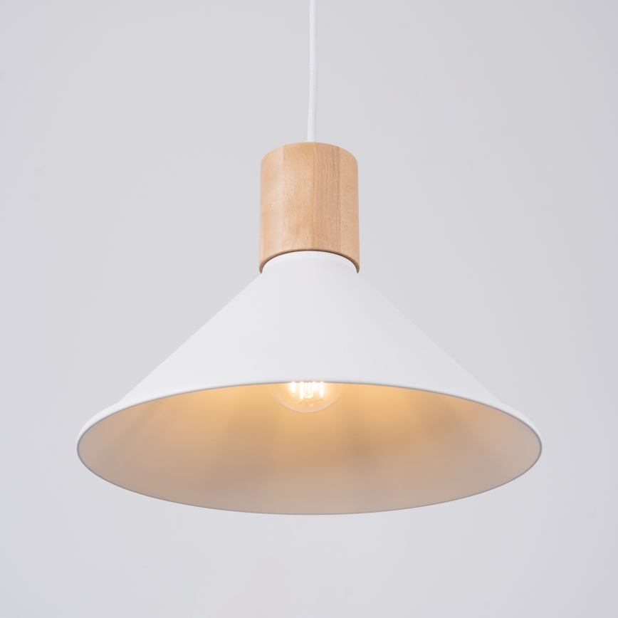 Luster na sajli JAGA 1xE27/15W/230V pr. 30 cm bijela
