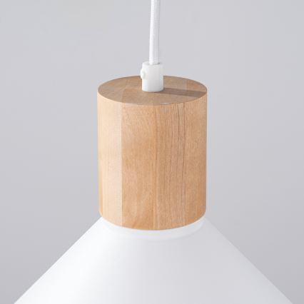 Luster na sajli JAGA 1xE27/15W/230V pr. 30 cm bijela