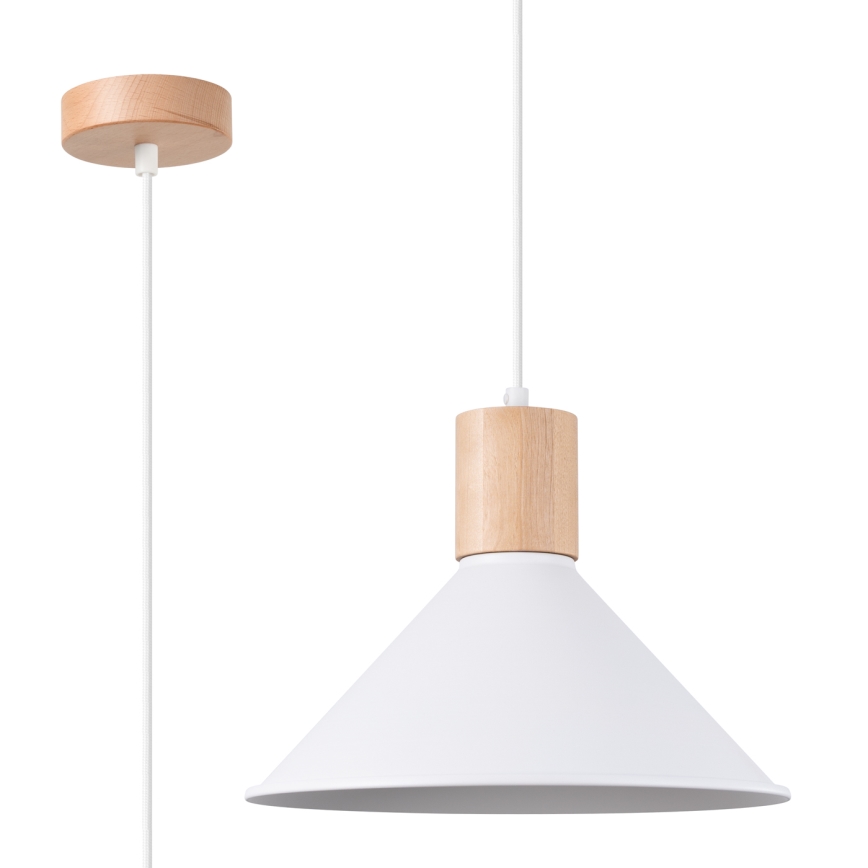 Luster na sajli JAGA 1xE27/15W/230V pr. 30 cm bijela