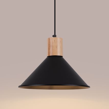 Luster na sajli JAGA 1xE27/15W/230V pr. 30 cm crna