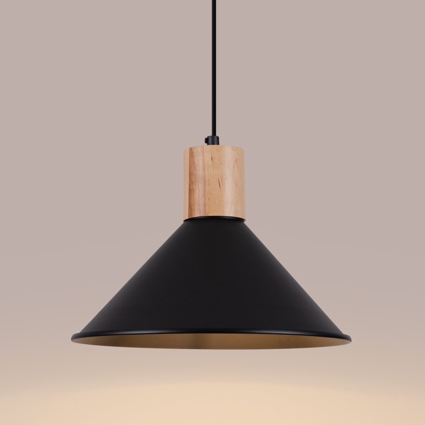 Luster na sajli JAGA 1xE27/15W/230V pr. 30 cm crna