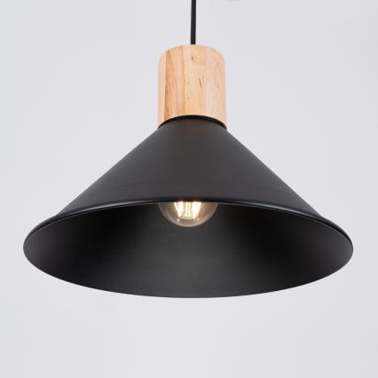 Luster na sajli JAGA 1xE27/15W/230V pr. 30 cm crna