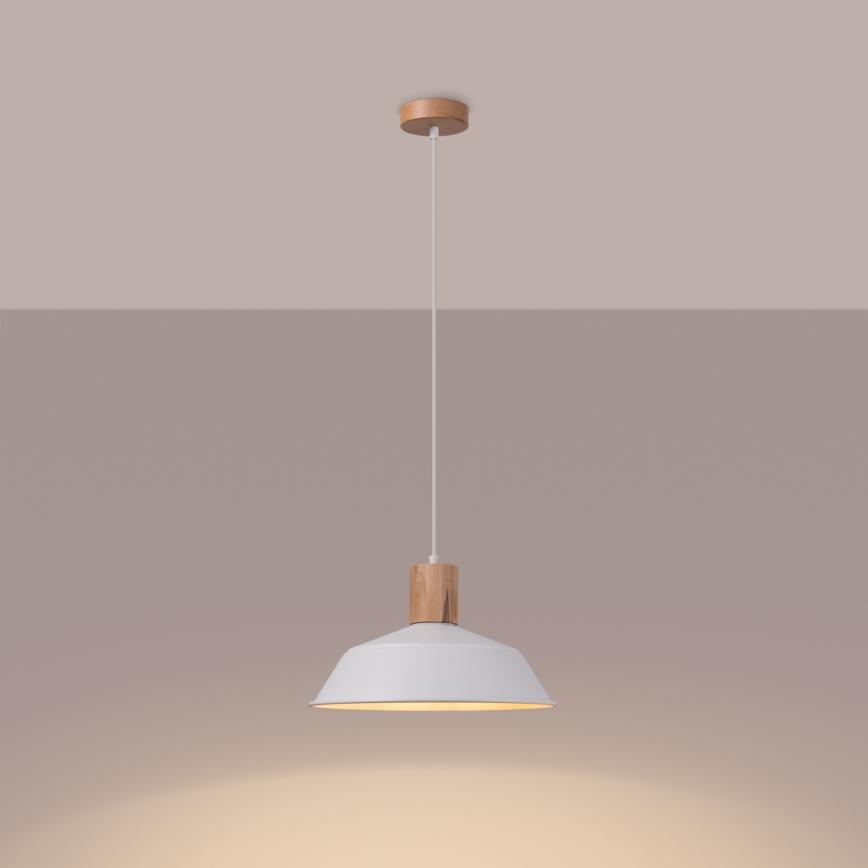 Luster na sajli FANO 1xE27/15W/230V pr. 34 cm bijela