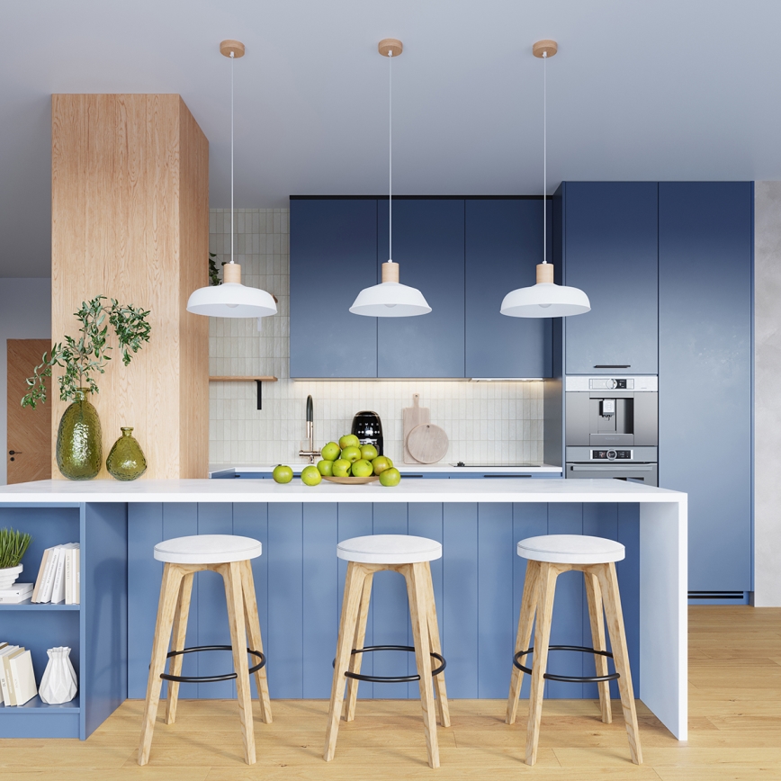 Luster na sajli FANO 1xE27/15W/230V pr. 34 cm bijela