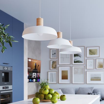 Luster na sajli FANO 1xE27/15W/230V pr. 34 cm bijela