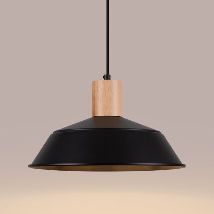 Luster na sajli FANO 1xE27/15W/230V pr. 34 cm crna