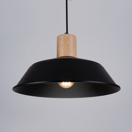 Luster na sajli FANO 1xE27/15W/230V pr. 34 cm crna