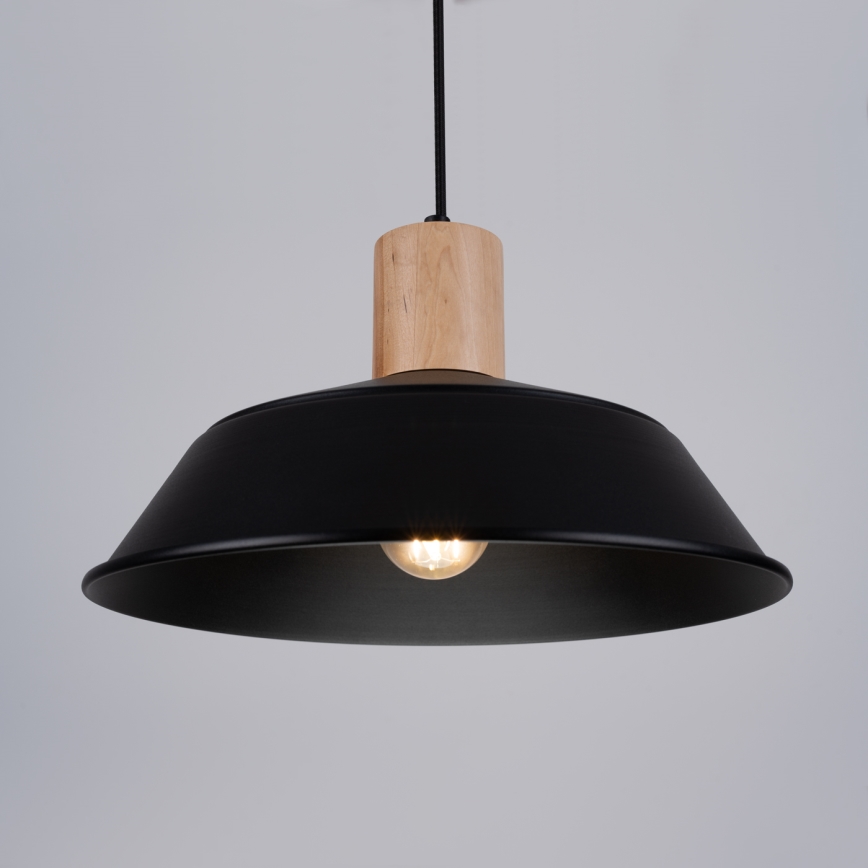 Luster na sajli FANO 1xE27/15W/230V pr. 34 cm crna