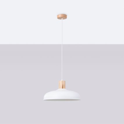 Luster na sajli INDY 1xE27/15W/230V pr. 38 cm bijela