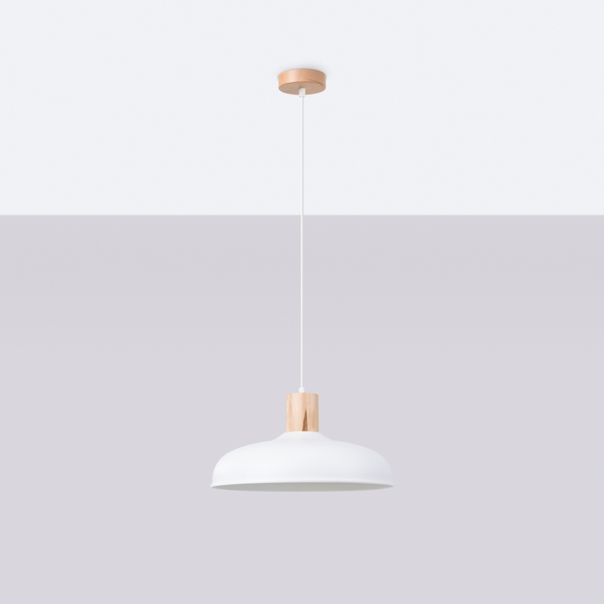 Luster na sajli INDY 1xE27/15W/230V pr. 38 cm bijela
